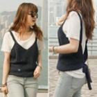 Open Back Knit Vest