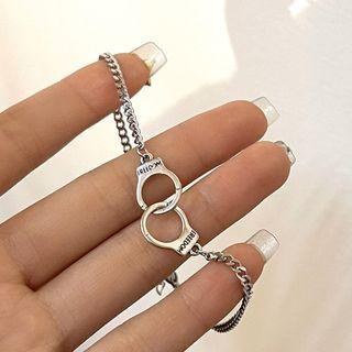Handcuff Alloy Bracelet 1 Pc - Handcuff Alloy Bracelet - Silver - One Size