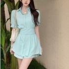 Set: Slim-fit Long Shirt + Shorts