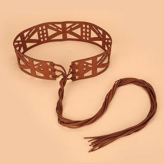 Tie-front Cutout Wide Strap