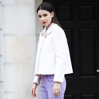 Embroidered Collared Jacket