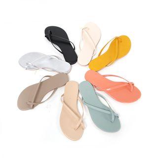 Cross-strap Colored Slide Sandals