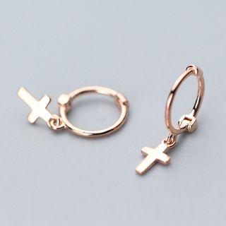 Cross Mini Hoop Earring