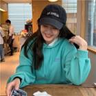 Long-sleeve Lettering Loose-fit Hoodie