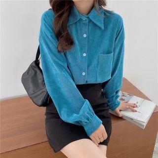 Corduroy Front-pocket Shirt