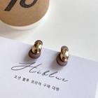 Polished Alloy Drop Earring Gold - One Size