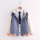 Lettering Hooded Jacket / Shirt