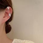 Star Rhinestone Alloy Cuff Earring 1 Pc - Silver - One Size