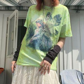 Short-sleeve Print Loose-fit T-shirt (various Design)