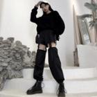 High-waist Detachable Jeans Black - Free Size