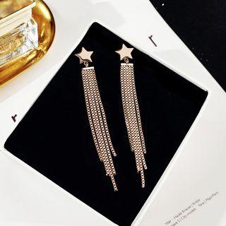 Star Fringed Earring As Shown In Figure - One Size