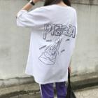 Pizza Illustration Loose-fit T-shirt