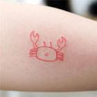 Crab Print Waterproof Temporary Tattoo One Piece - One Size