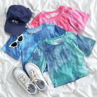 Short-sleeve Tie-dye Cropped T-shirt