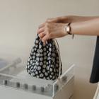 Drawstring Floral Mini Bucket Bag