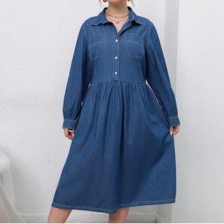 Plus Size Denim Dress