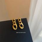 Chunky Chain Alloy Dangle Earring E558 - 1 Pair - Gold - One Size