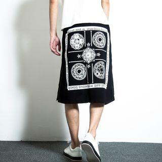 Printed Back Shorts