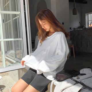 Oversized Cotton Plain T-shirt