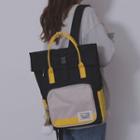 Doll Charm Color Panel Canvas Backpack