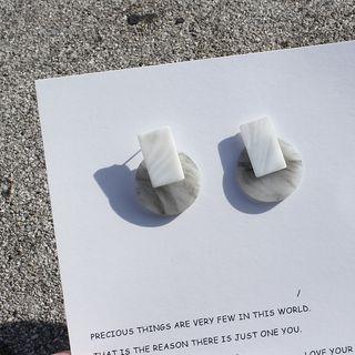 Marble Geometric Earring