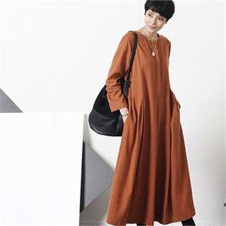 Shirtwaist Maxi Flare Dress