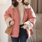 Faux-shearling Collar Padded Jacket