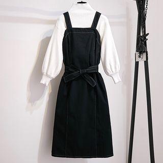 Mock-neck Sweater / Midi Jumper Dress