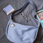 Plain Nylon Crossbody Bag / Bag Charm / Set