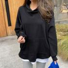 Dip-back Oversize Kangaroo Hoodie