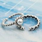 Set Of 2: Braided Open Ring
