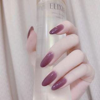 Pointed Faux Nail Tip 179 - Glue - Purple - One Size
