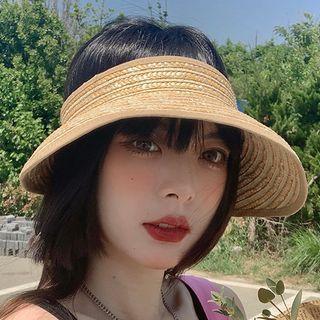 Straw Visor Hat Khaki - One Size