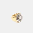 Retro Abstract Face Ring Gold - One Size