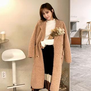 Double-breasted Fleece Coat