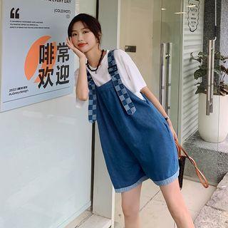 Denim Jumper Shorts / Short-sleeve T-shirt / Set