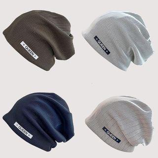 Label Applique Ribbed Beanie