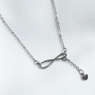 Infinite Pendant Necklace Necklace - 925 Silver - Silver - One Size