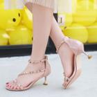 Patent Studded Strap High Heel Sandals