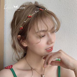Cherry Faux Pearl Alloy Headband