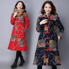Pieced Frog Button Padded Coat