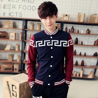 Pattern Baseball Jacket