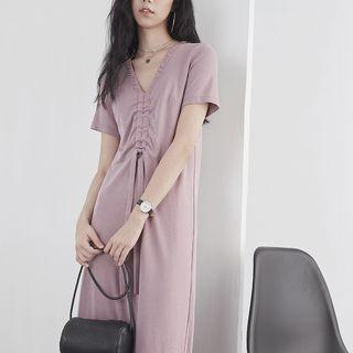Reversible V-neck Midi Dress
