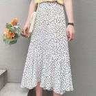 Pattern Chiffon A-line Midi Skirt