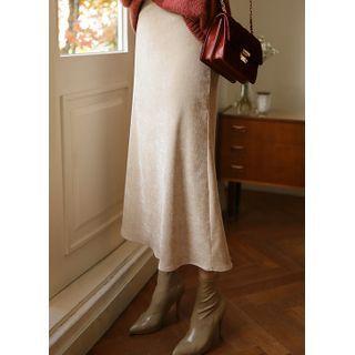 Velvet Long Flare Skirt