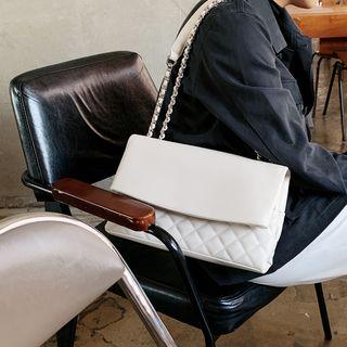 Chain Strap Faux Leather Hobo Bag