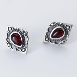 Metallic Geometric Stud Earring