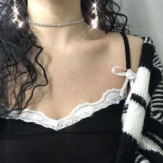 Rhinestone Choker As Figure - One Size