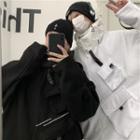 Couple Matching Stand Collar Cargo Sweatshirt