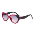 Thick Frame Flower-accent Sunglasses